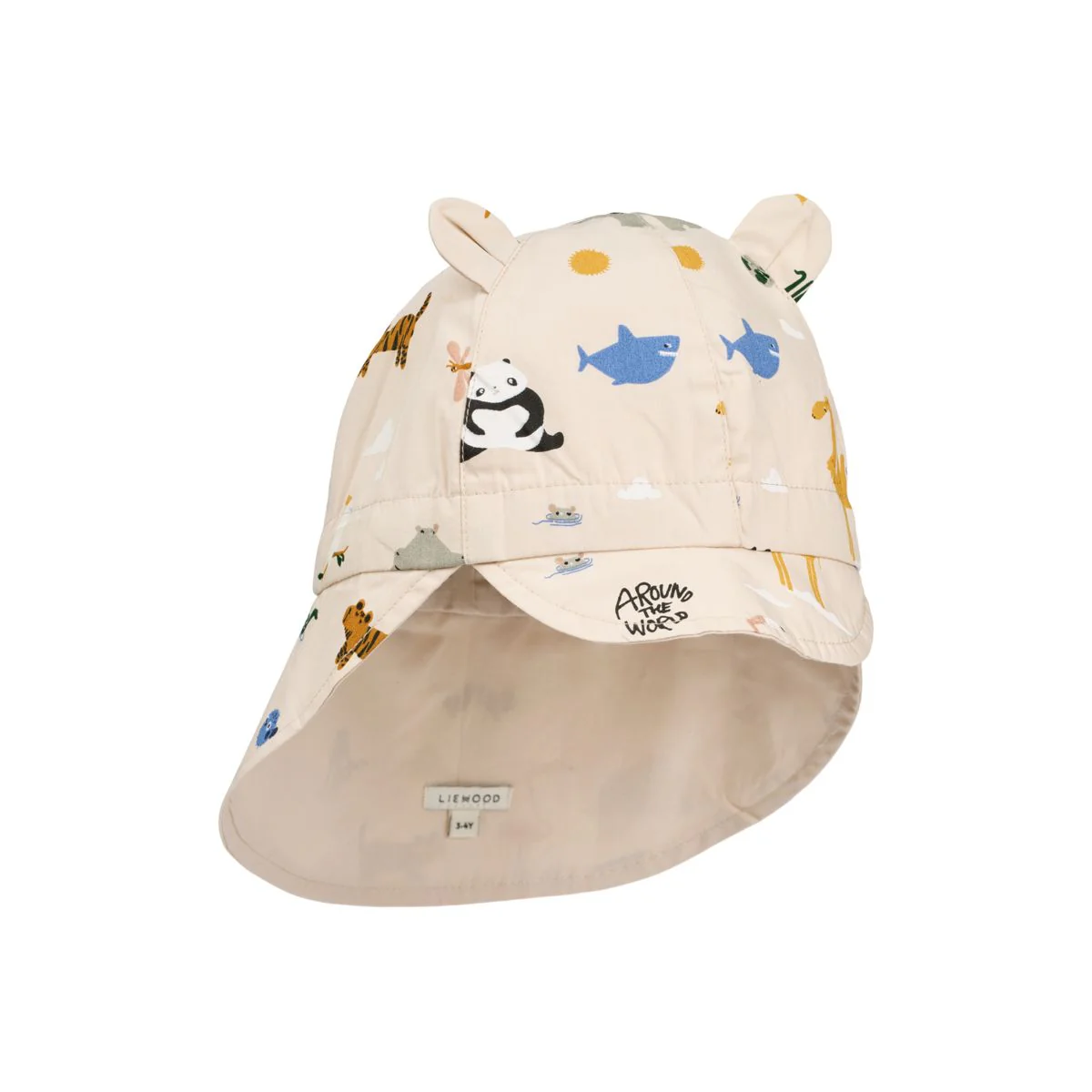 Gorm Reversible Sun Hat - Around the world / Sandy