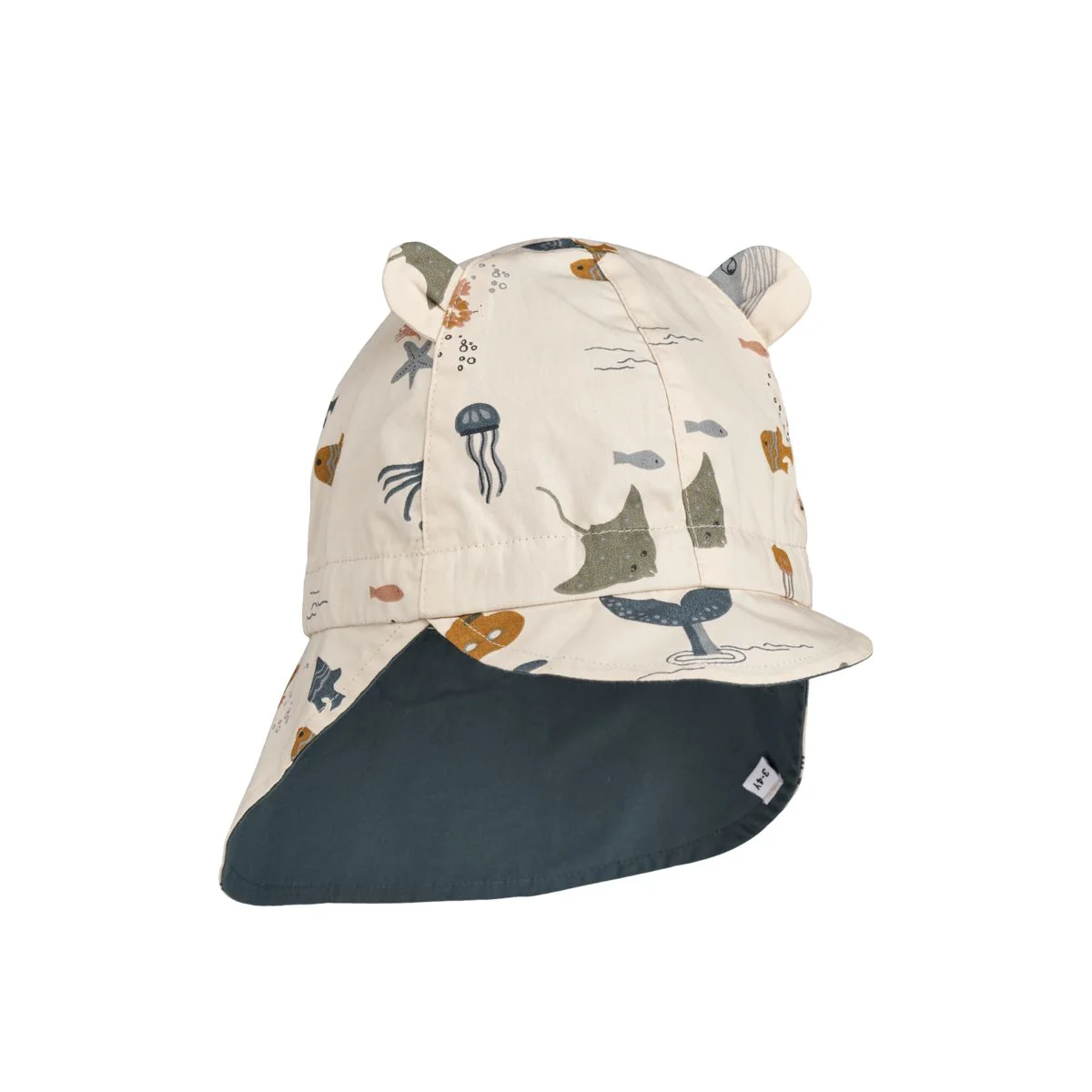 Gorm Reversible Sun Hat - Sea creature / Sandy