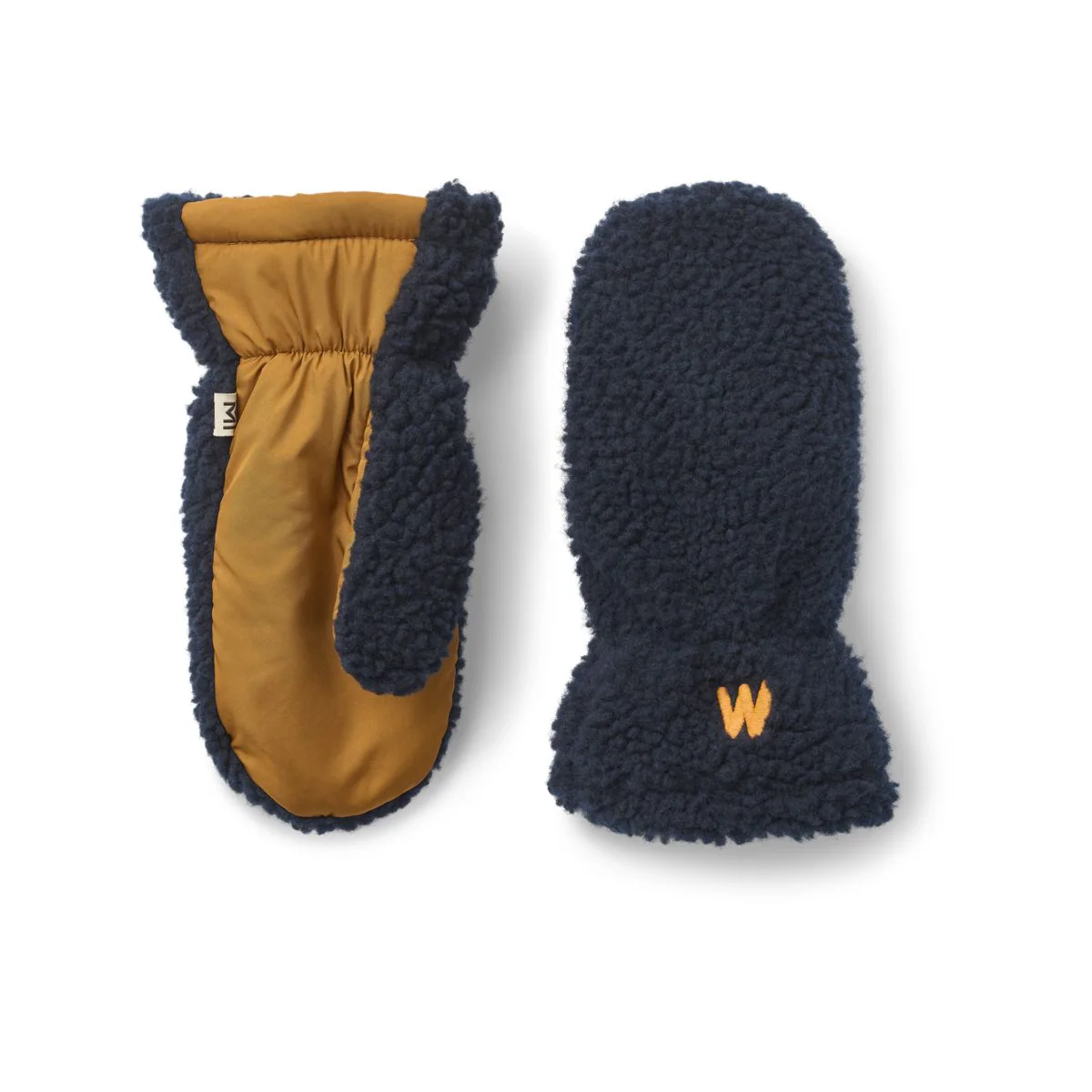 GRETHE Pile Mittens - Classic navy multi mix
