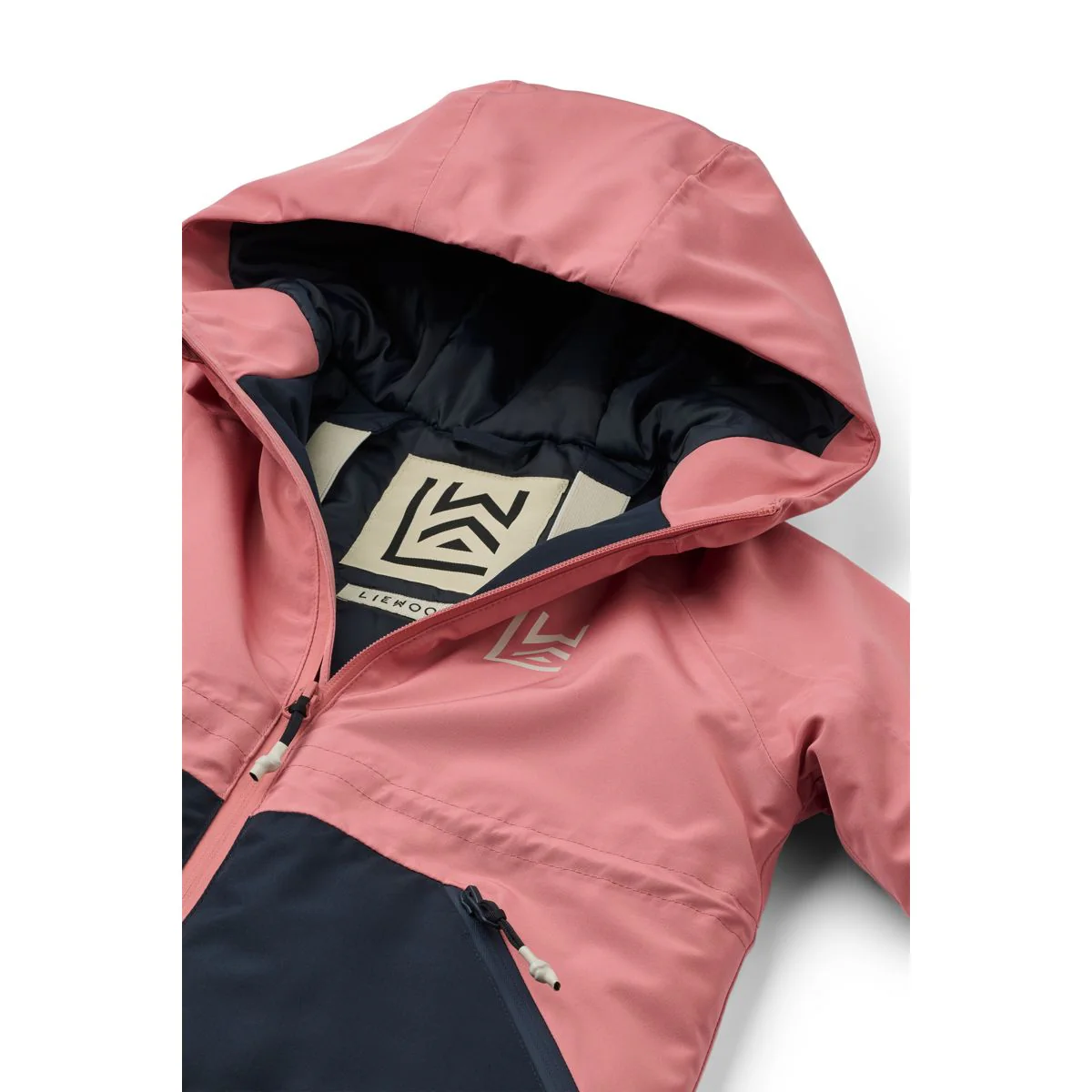 Kalle winter jacket - Dusty rose / Classic navy - Image 4