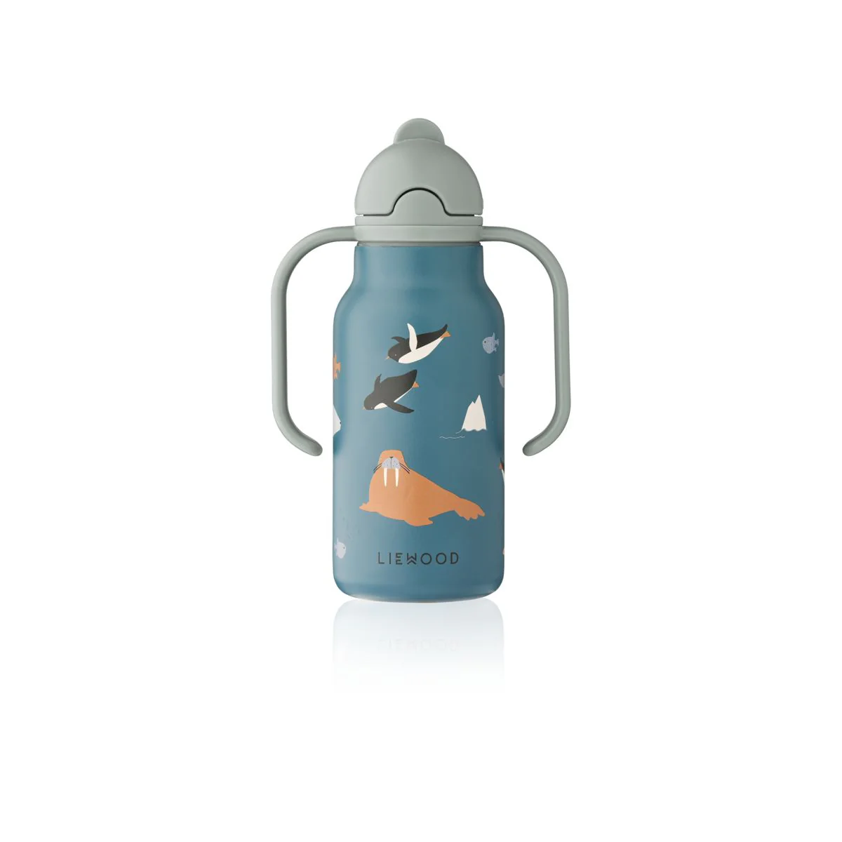 KIMMIE Steel Water Bottle 250 Ml - Arctic Sea /  Ocean view