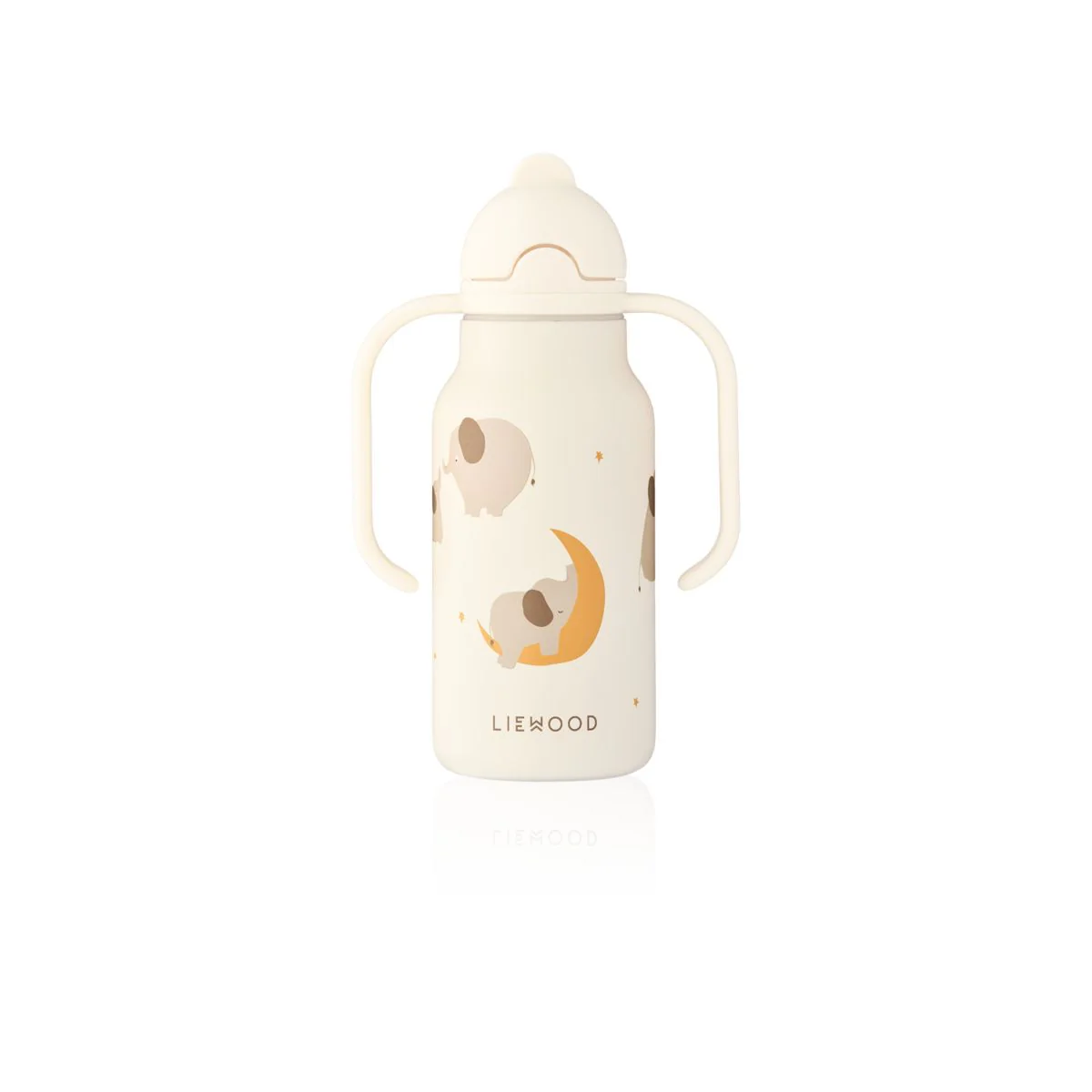KIMMIE Steel Water Bottle 250 Ml - Elephant / Creme de la creme
