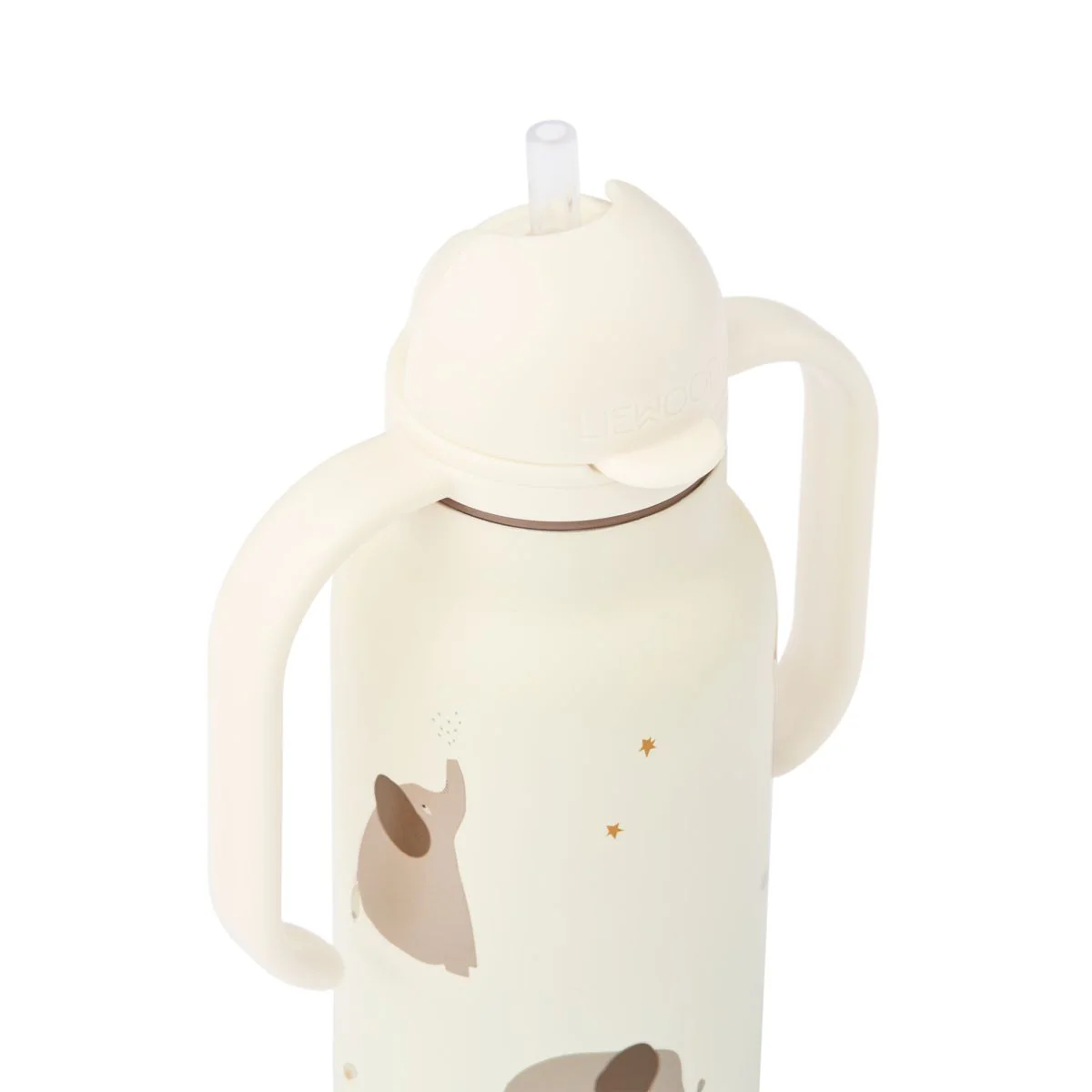 KIMMIE Steel Water Bottle 250 Ml - Elephant / Creme de la creme - Image 2