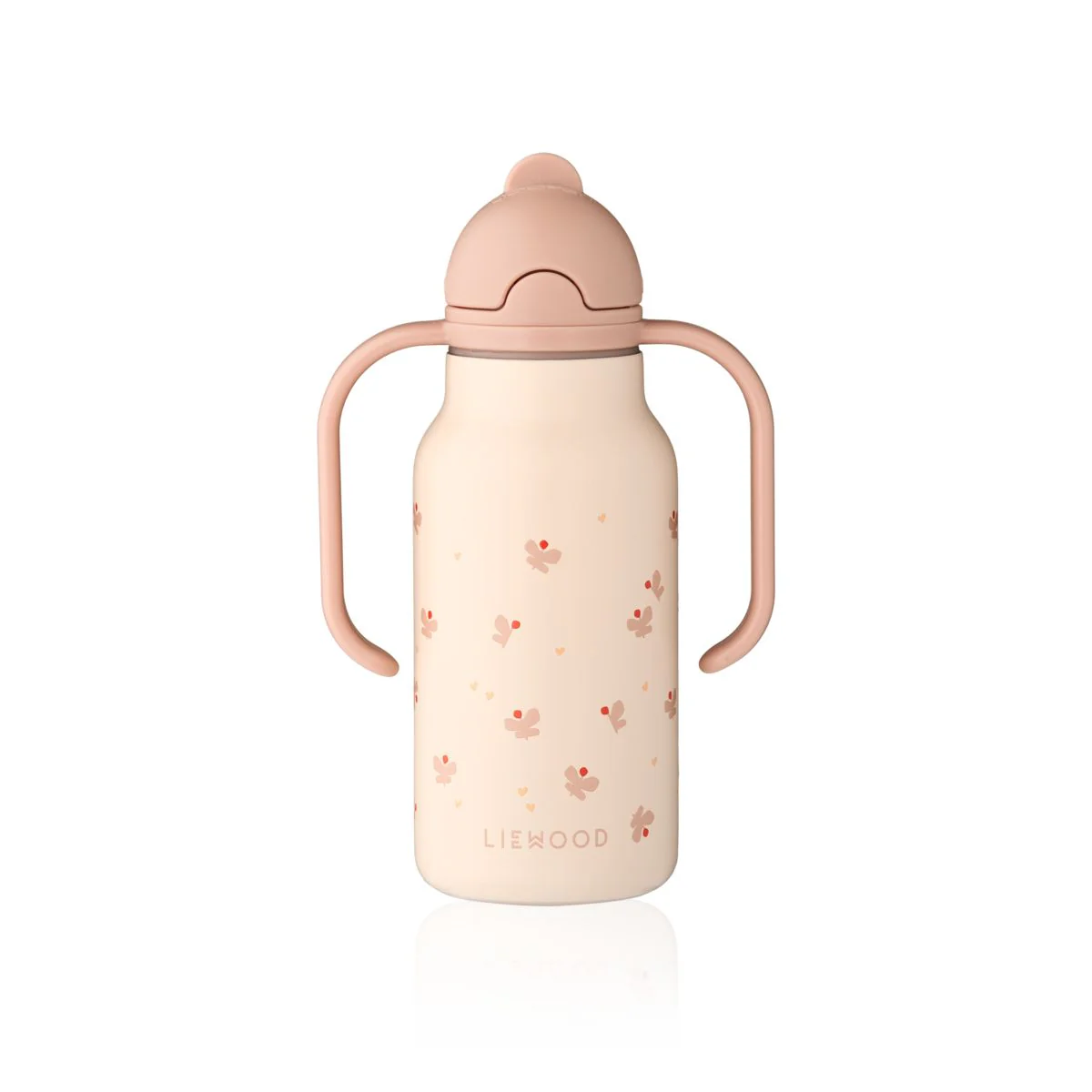 KIMMIE Steel Water Bottle 250 Ml - Mini Butterfly / Apple blossom