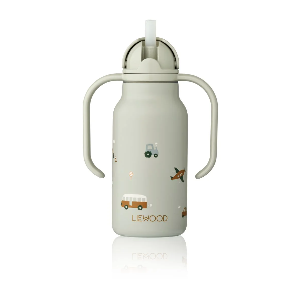 KIMMIE Steel Water Bottle 250 Ml - Vehicles / Dove blue - Image 3