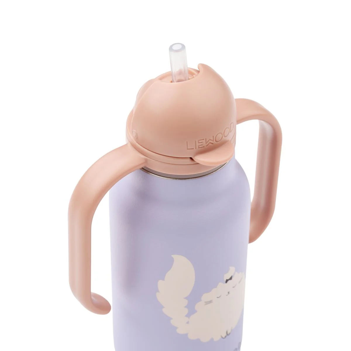 KIMMIE Steel Water Bottle 250 Ml - Cat / Warm lilac - Image 2