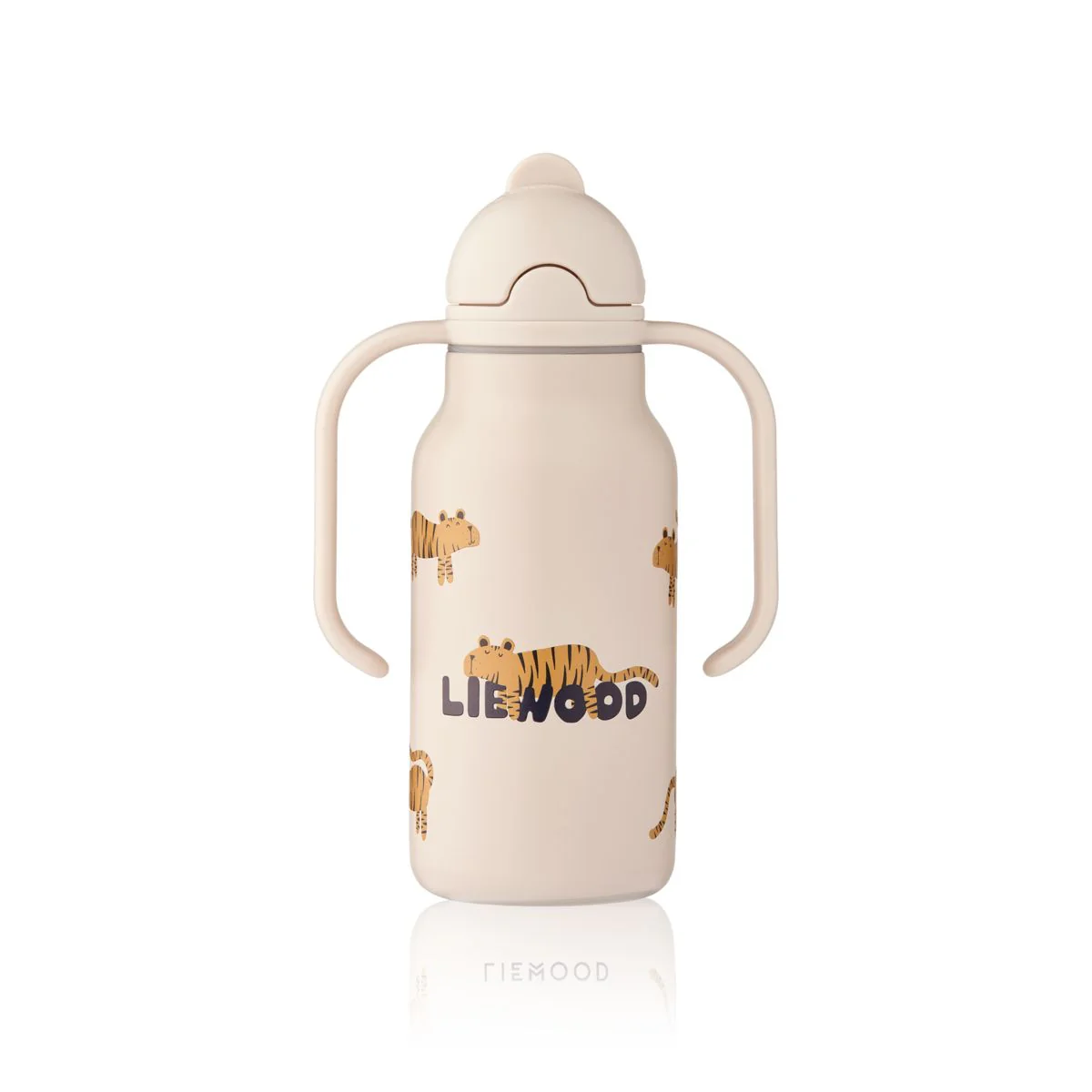 KIMMIE Steel Water Bottle 250 Ml - Tiger / Sandy