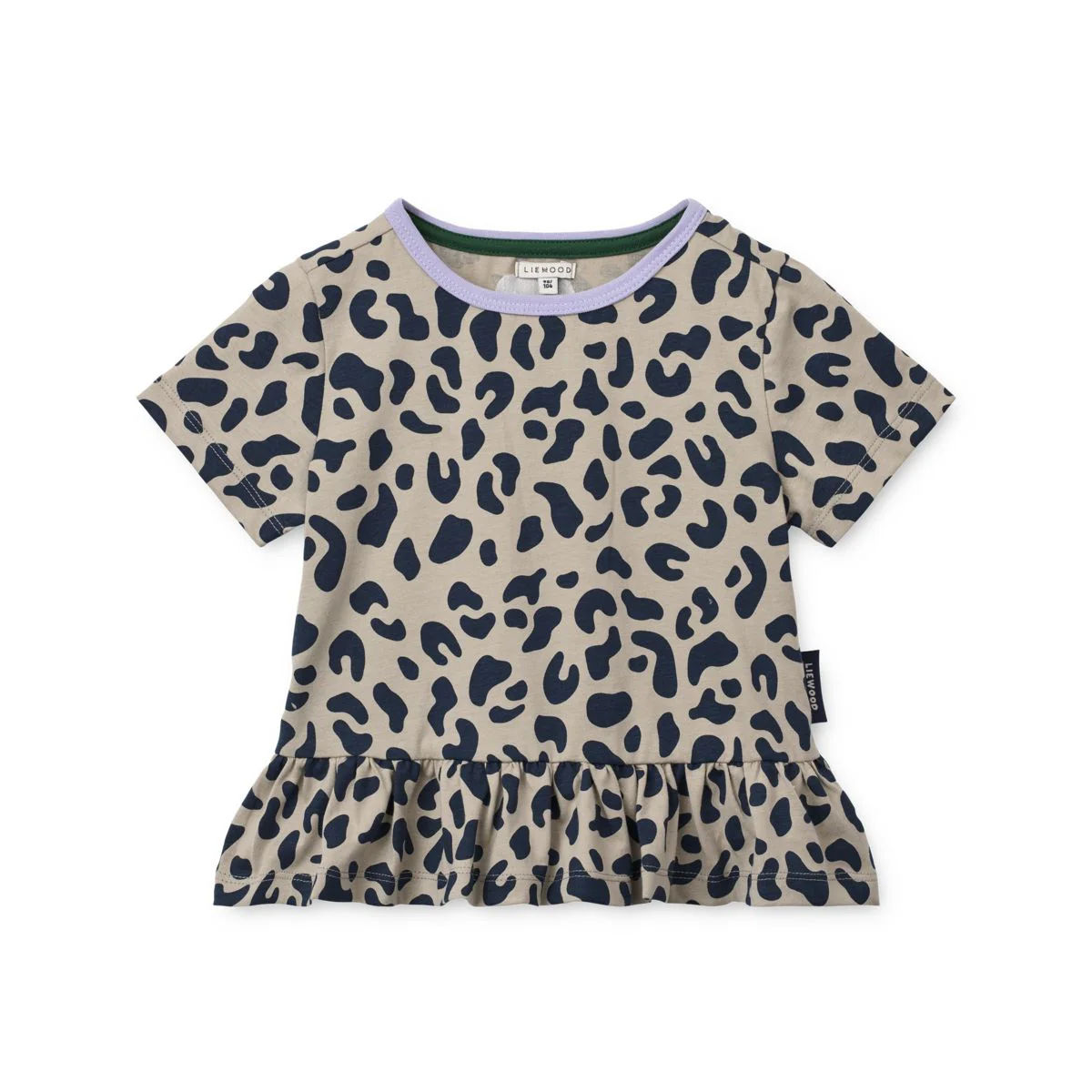 Kya Short-sleeve peplum T-shirt - Leo / Mist