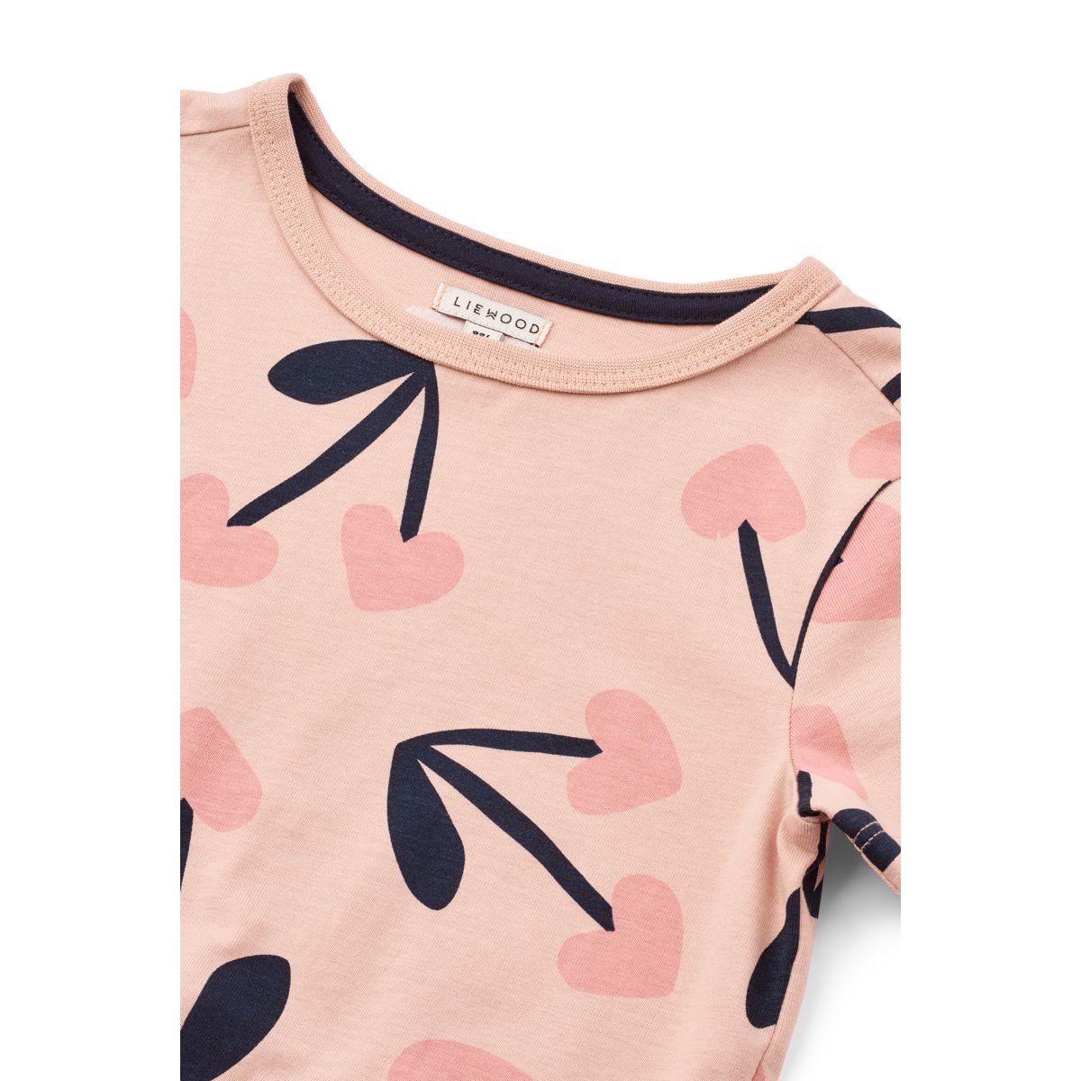 Kya Short-sleeve peplum T-shirt - Mega Cherry heart / Rosey - Image 3