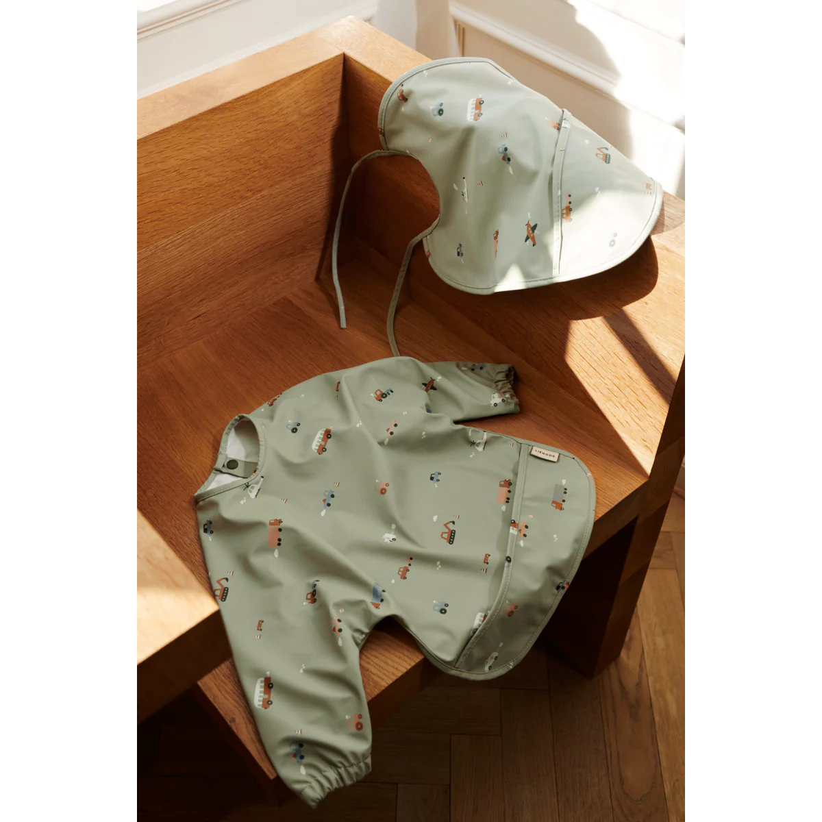 Lai Bib - Vehicles/dove blue mix - Image 3