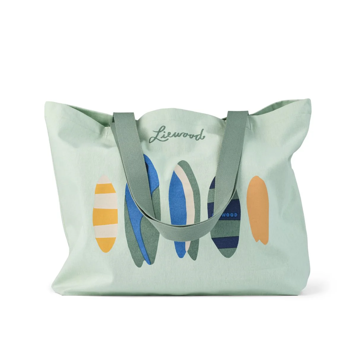 Large Tote Bag - Boards / Light peppermint