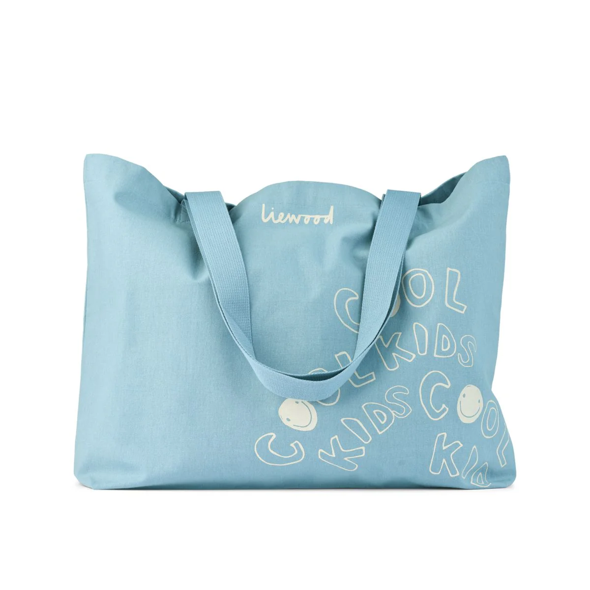 Large Tote Bag - Cool kids / Beach blue