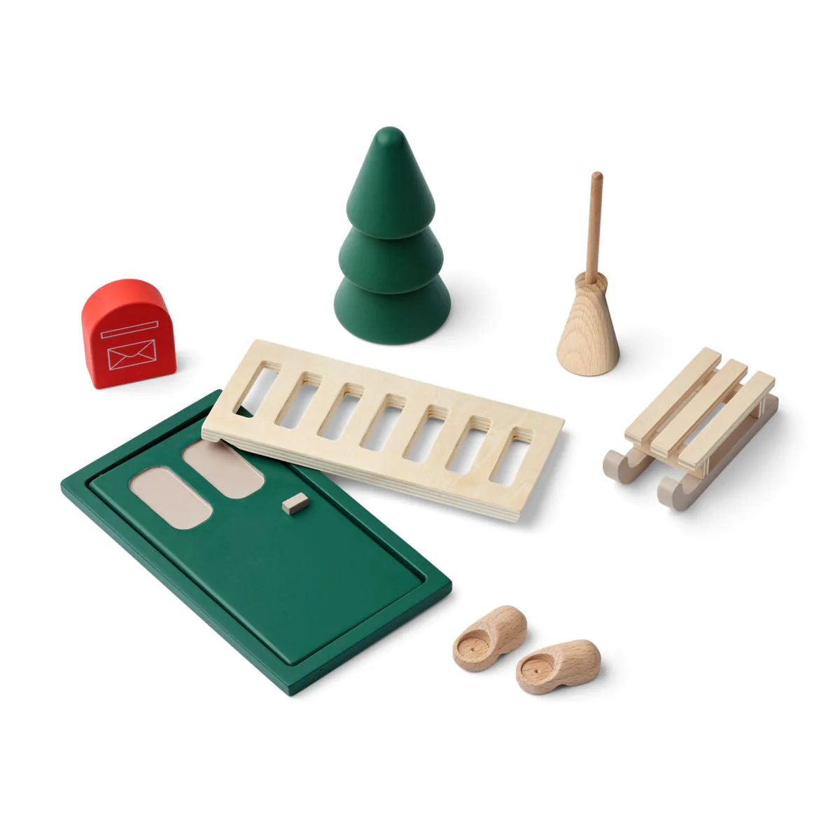 Lena Elf Door - Garden green multi mix
