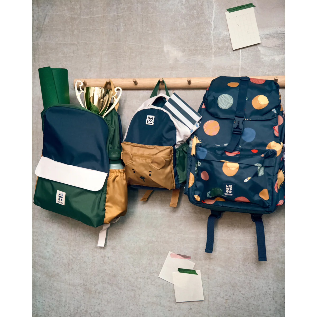Lennon School Backpack - Garden green multi mix - Image 5