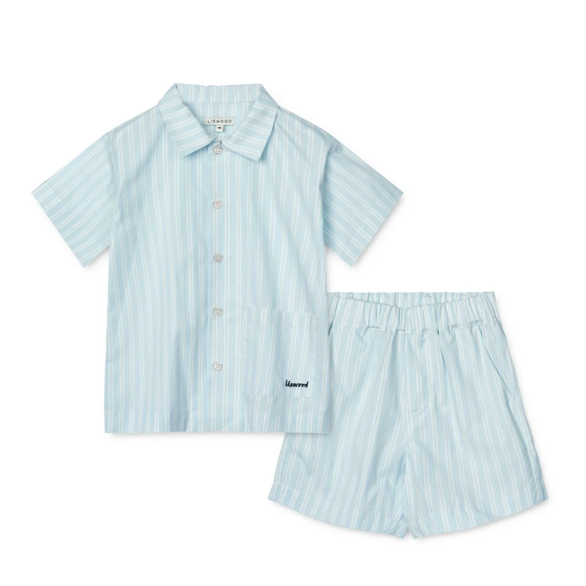 Leona Stripe Set - Y/D stripe Pure sky / Creme de la creme