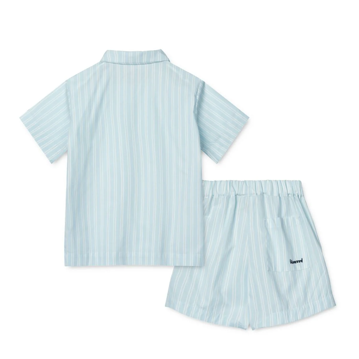 Leona Stripe Set - Y/D stripe Pure sky / Creme de la creme - Image 2
