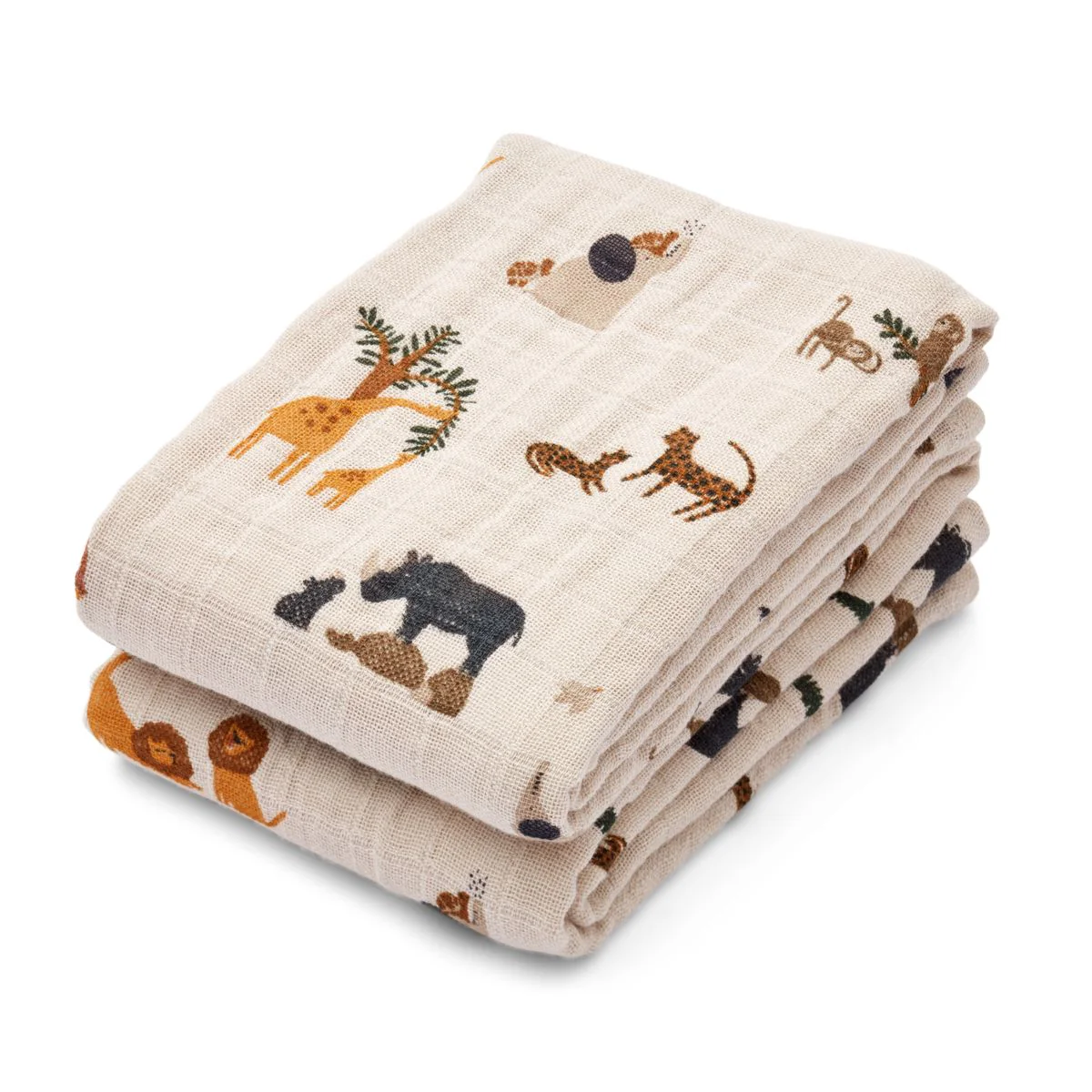 LEWIS Muslin Cloth 2-Pack - All together / Sandy