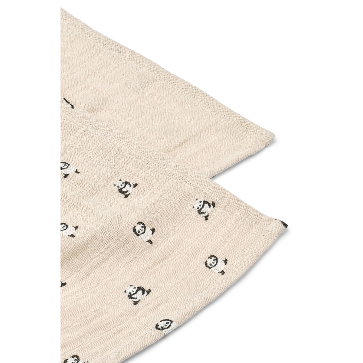 LEWIS Muslin Cloth 2-Pack - Mini panda / Sandy mix - Image 2