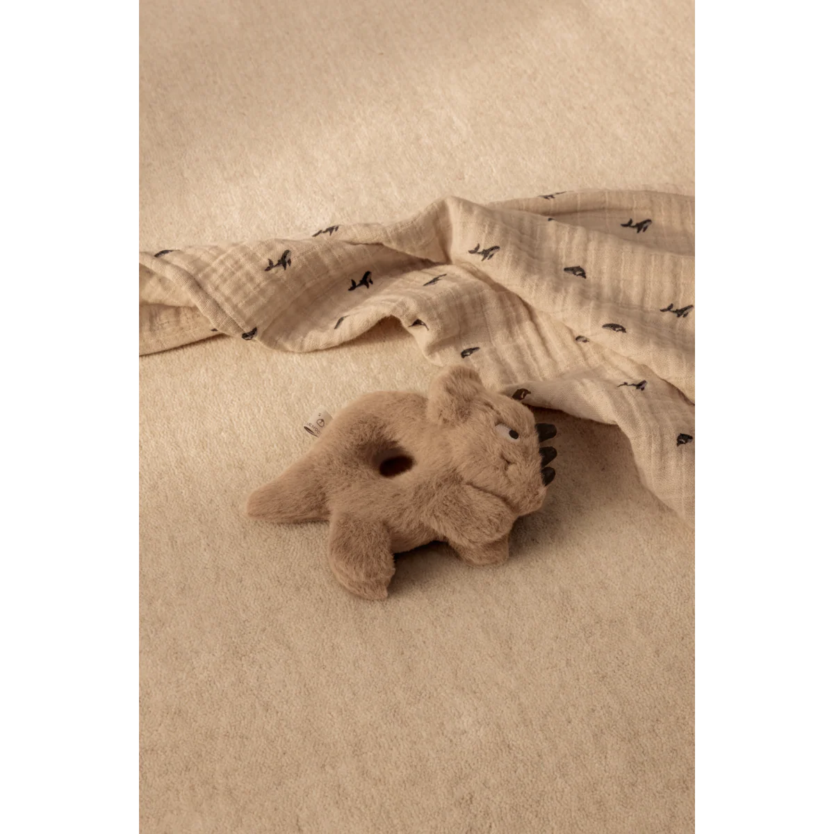 LEWIS Muslin Cloth 2-Pack - Mini whale / Sandy - Image 3