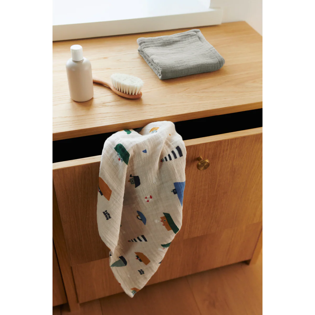 LEWIS Muslin Cloth 2-Pack - Sailing / Dove blue mix - Image 3