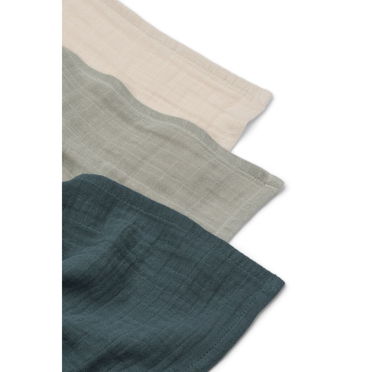 Lewis Muslin Cloth 3-pack - Dove blue mix - Image 2
