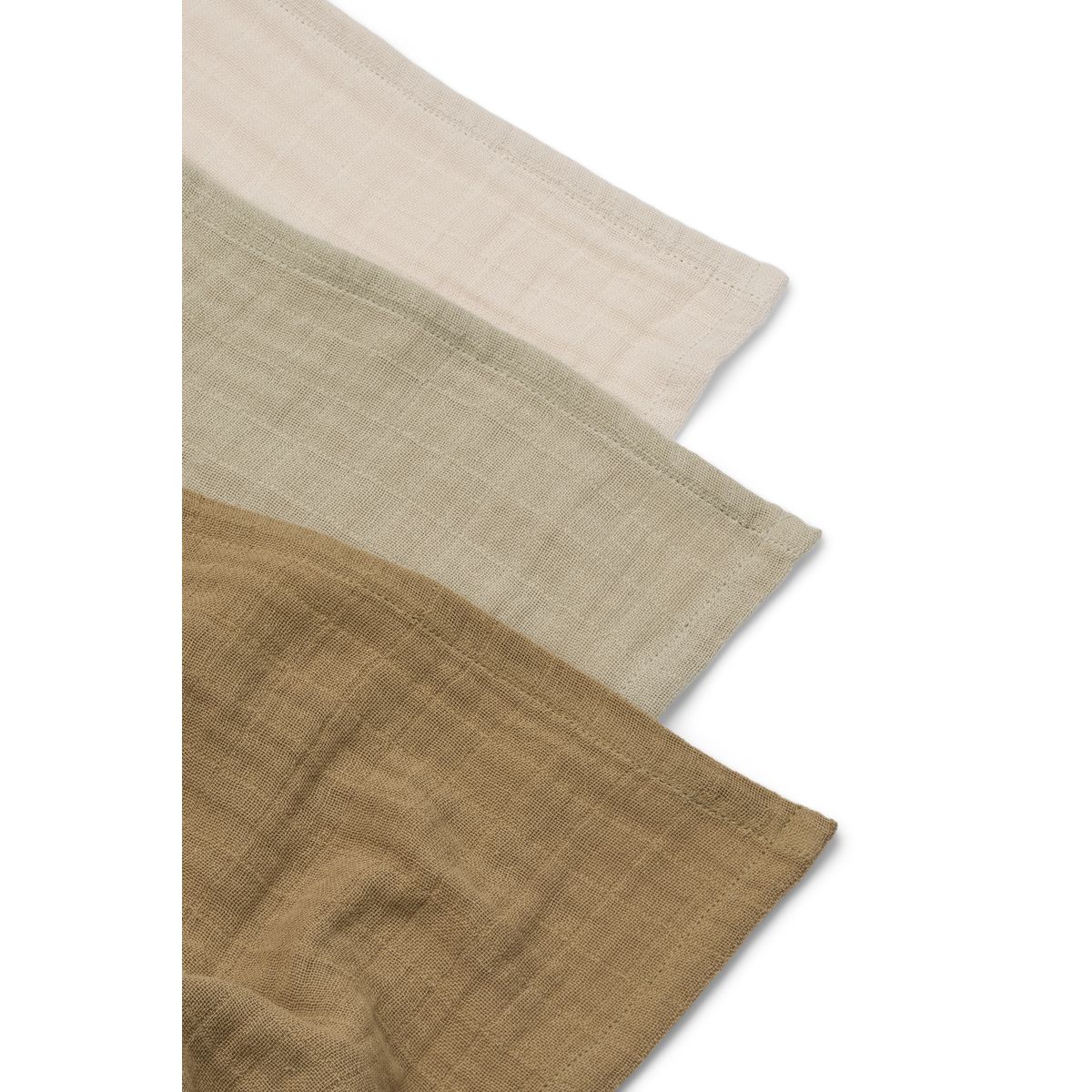 Lewis Muslin Cloth 3-pack - Sandy mix - Image 2