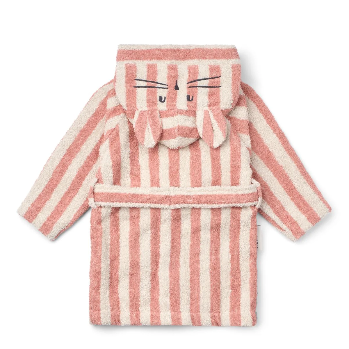 Lily  Bathrobe - Coral blush / creme de la creme stripe - Image 2
