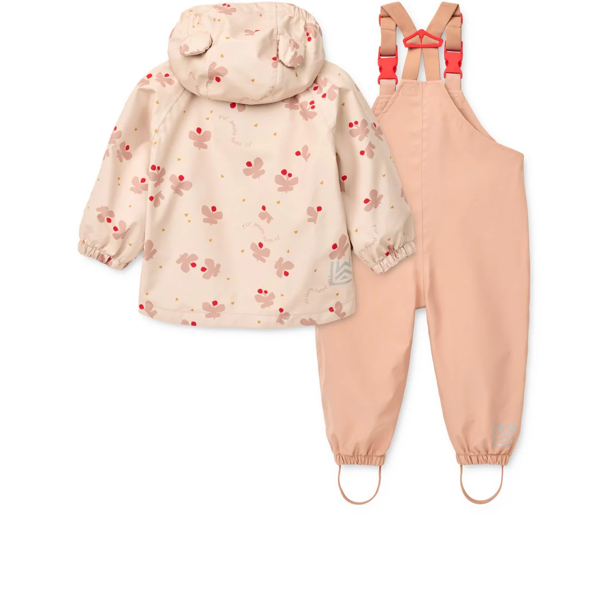 MANU Toddler Rainwear Set - Butterfly / Apple blossom - Image 2