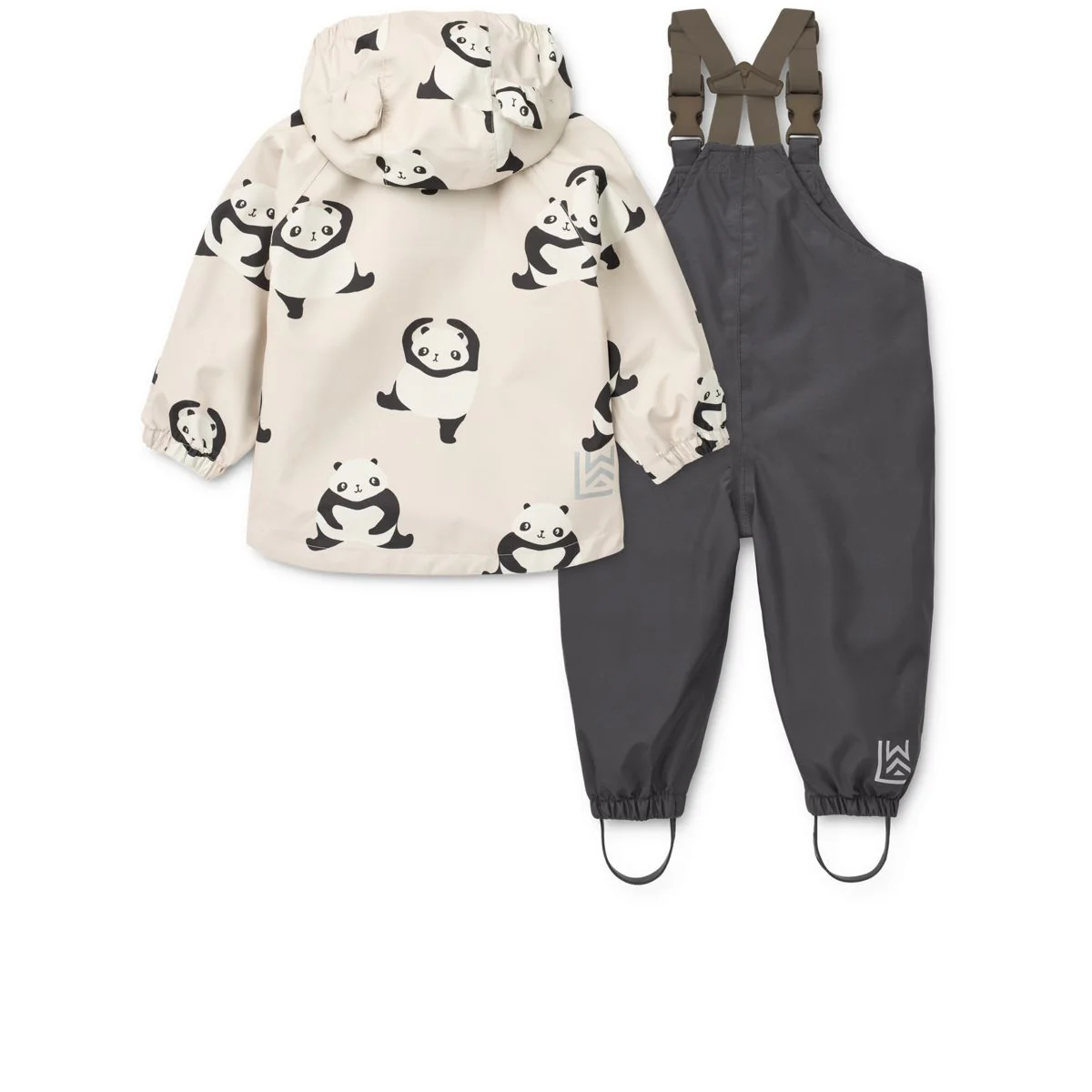 MANU Toddler Rainwear Set - Panda / Sandy - Image 2