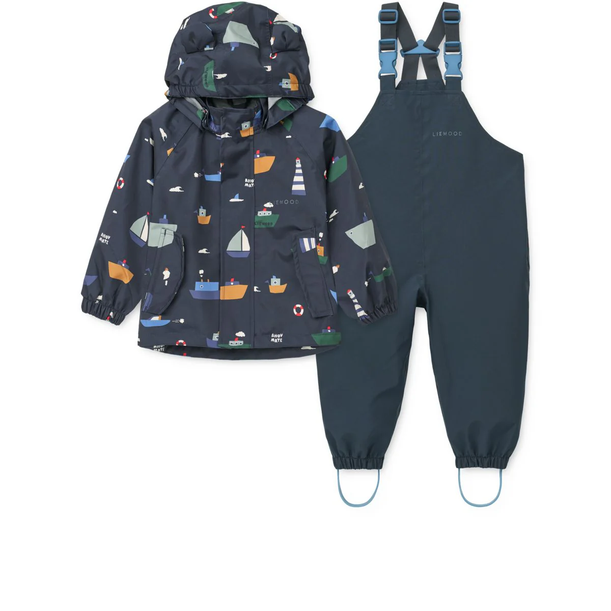 MANU Toddler Rainwear Set - Sailing / Classic navy