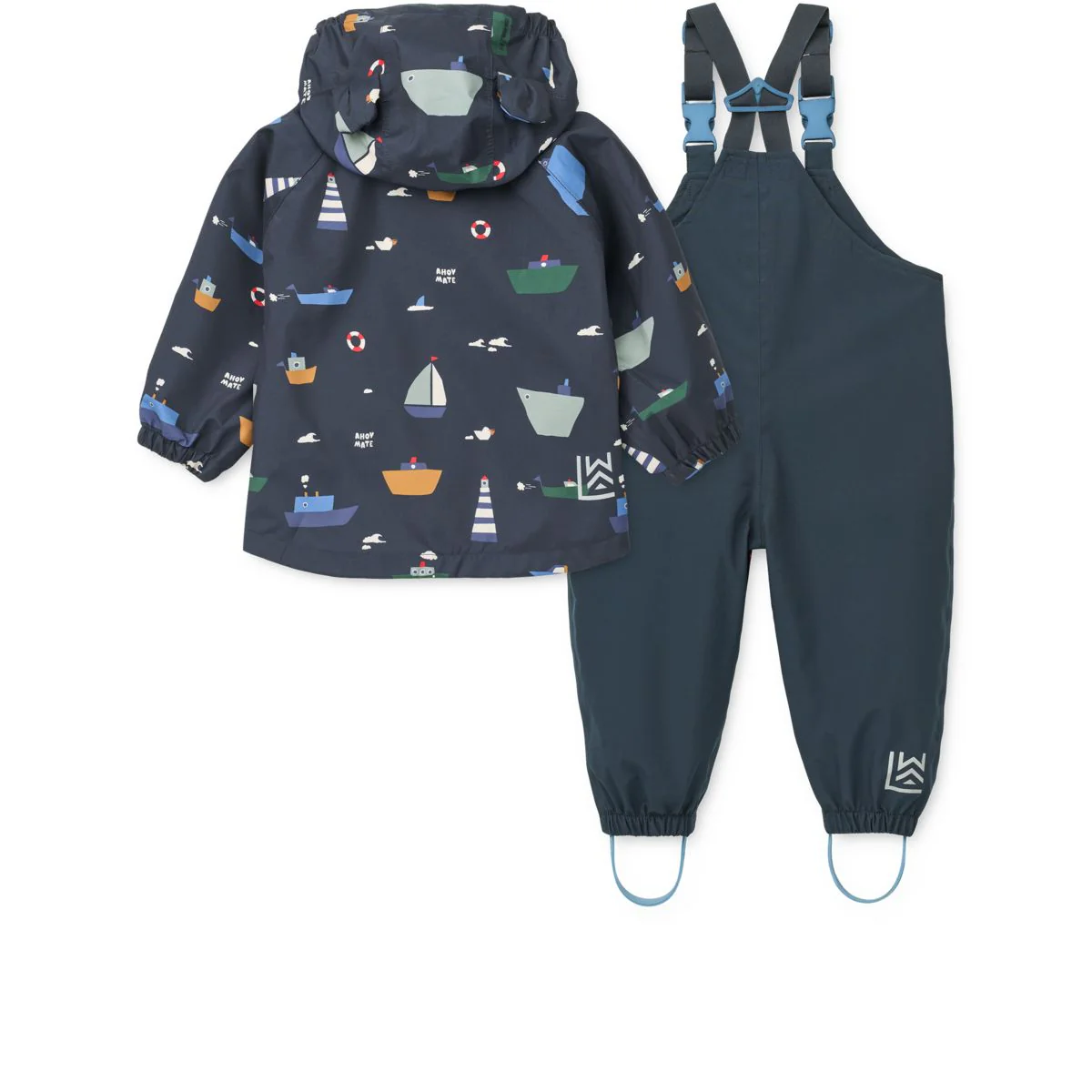 MANU Toddler Rainwear Set - Sailing / Classic navy - Image 2
