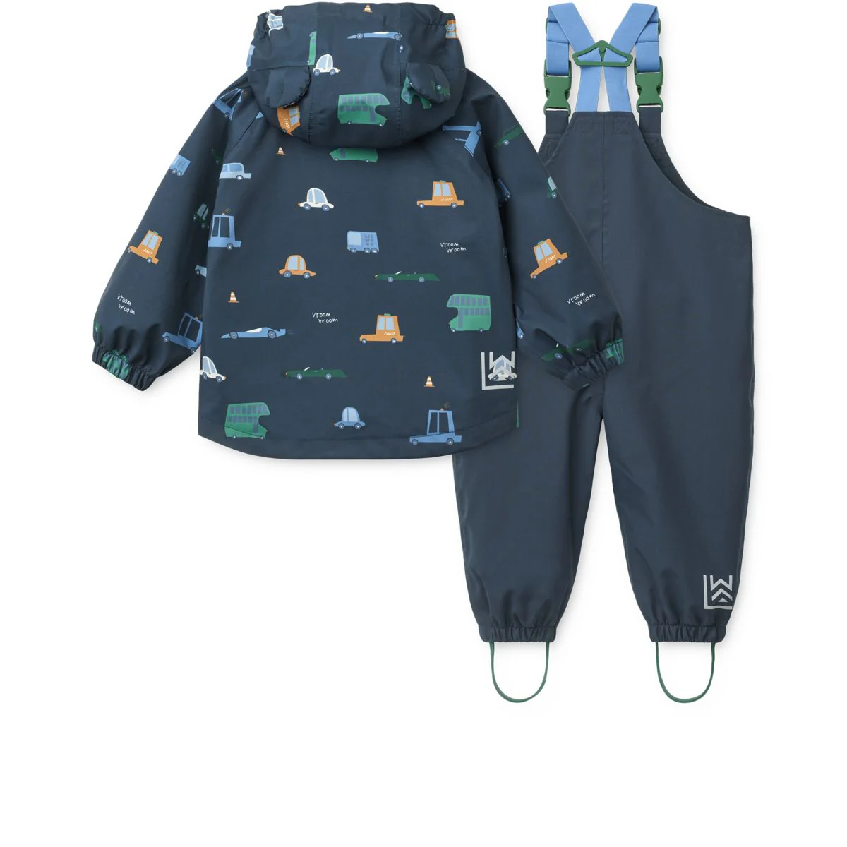 MANU Toddler Rainwear Set - Cars / Classic navy - Image 2