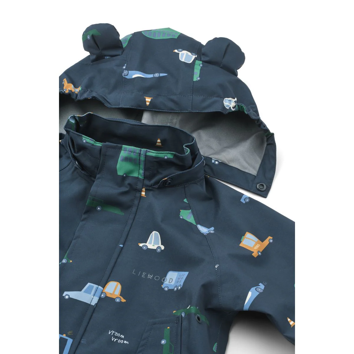 MANU Toddler Rainwear Set - Cars / Classic navy - Image 5
