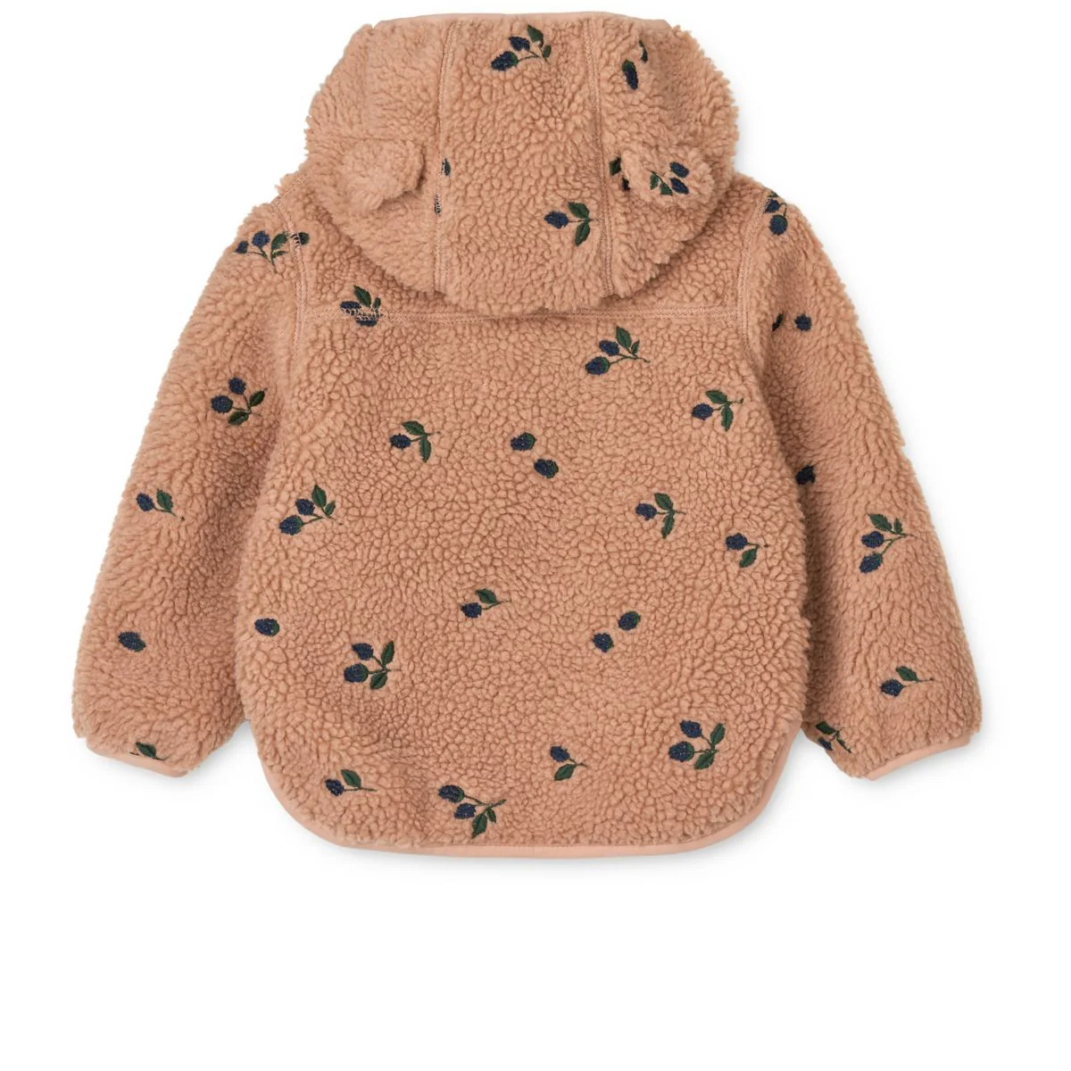 Mara Pile Jacket with ears - Berry / Pale tuscany / Embroidery - Image 2