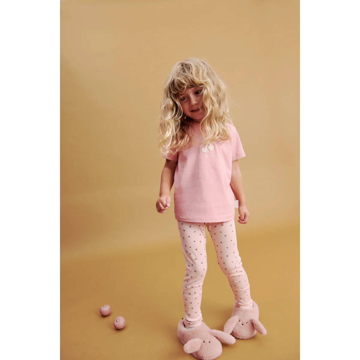 MARIEN Leggings - Mini Cherry heart / Rosey - Image 3