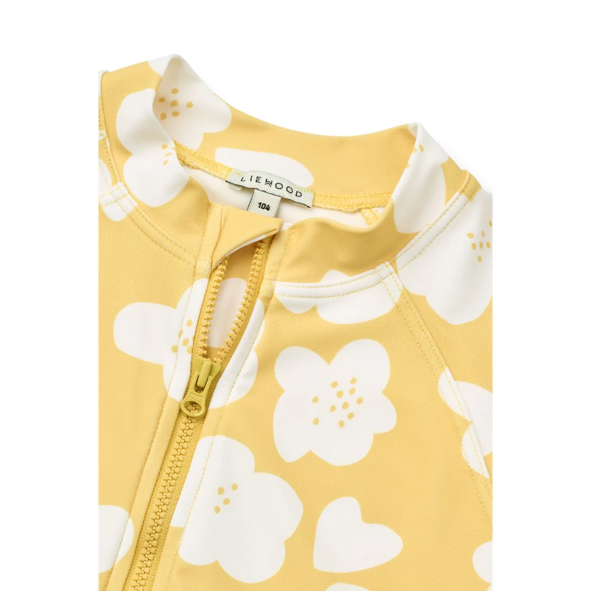 Max short-sleeved swim jumpsuit - Flower / Lemon yellow - Image 3