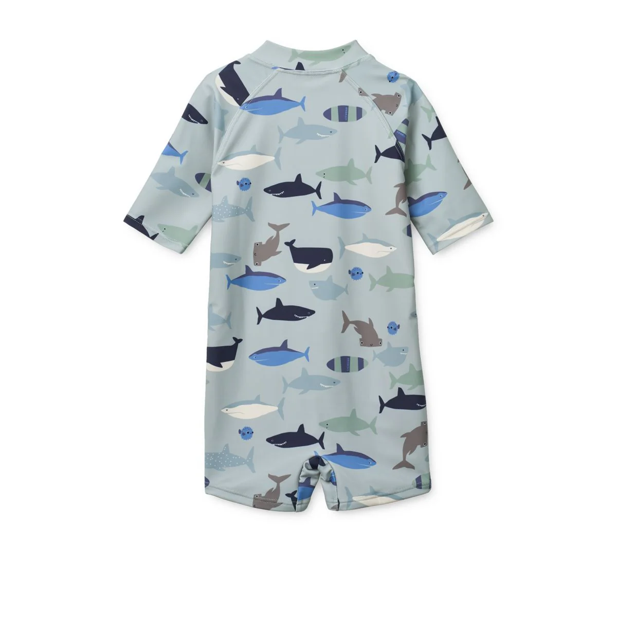 Max short-sleeved swim jumpsuit - Shark / Dove blue - Image 2