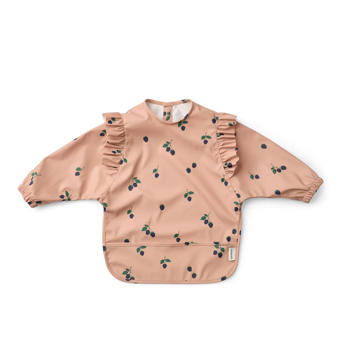 MERLE Ruffle Cape Bib - Berry / Pale Tuscany