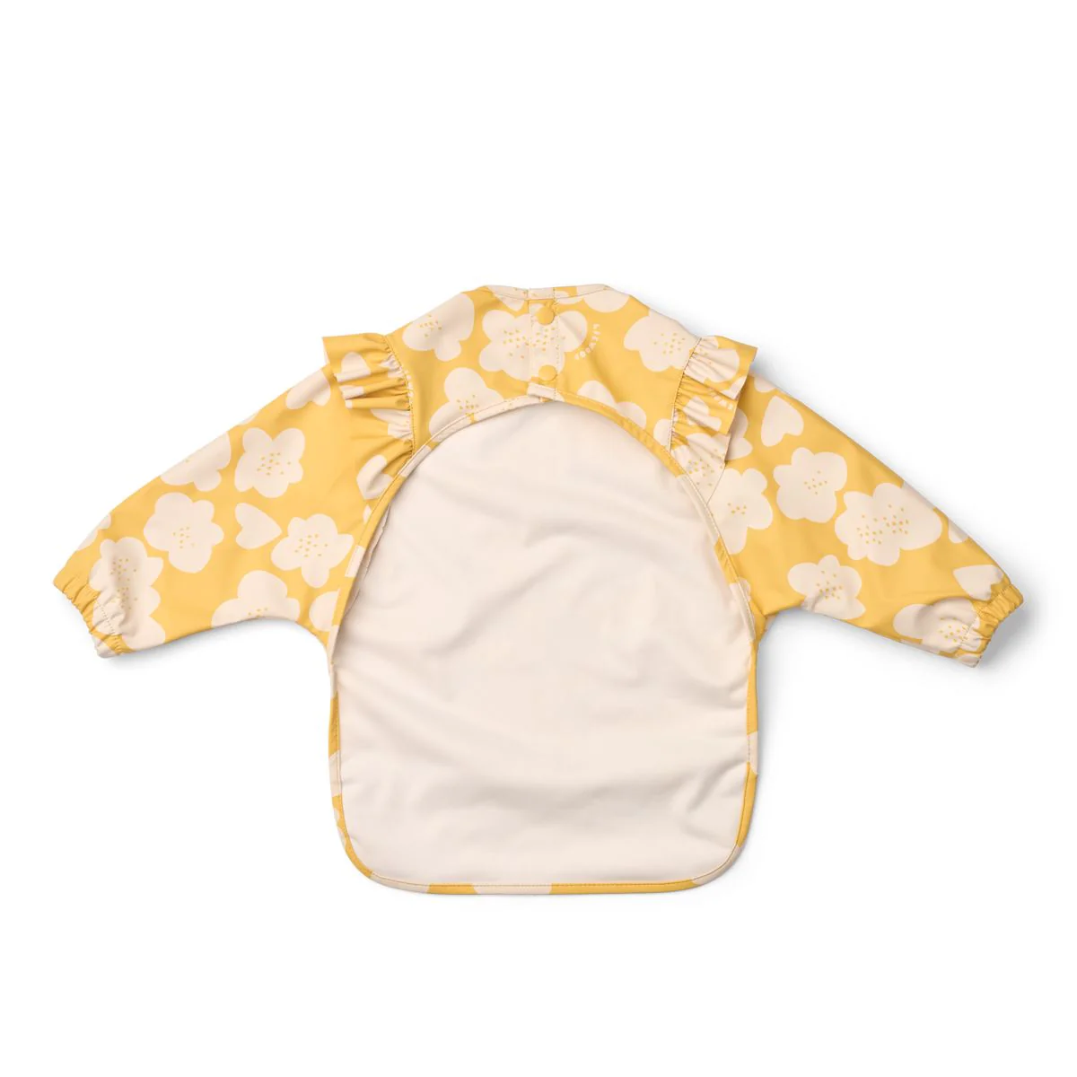 MERLE Ruffle Cape Bib - Flower / Lemon yellow - Image 2