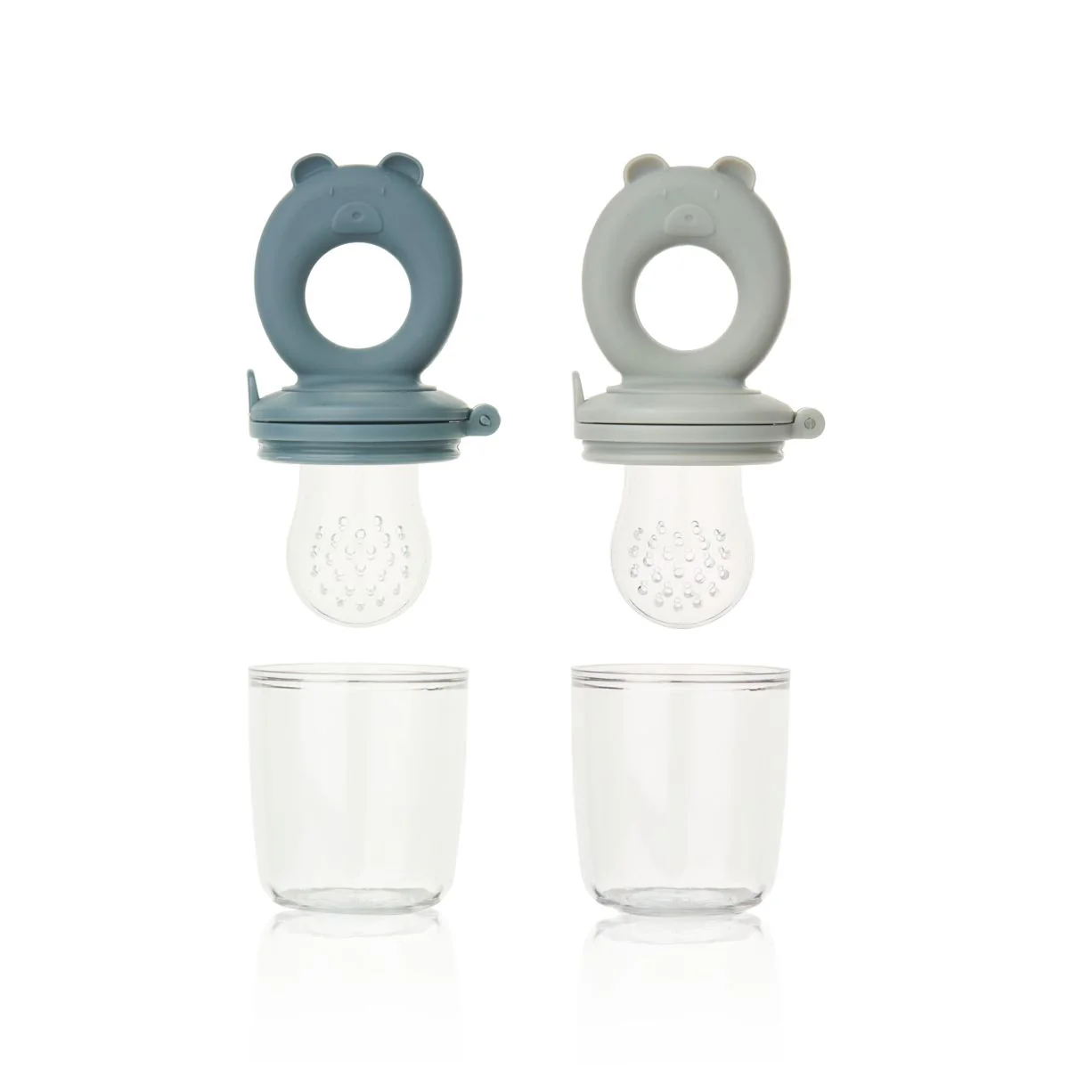 Miranda Food Feeder 2-pack - Whale blue / Dove blue - Image 2