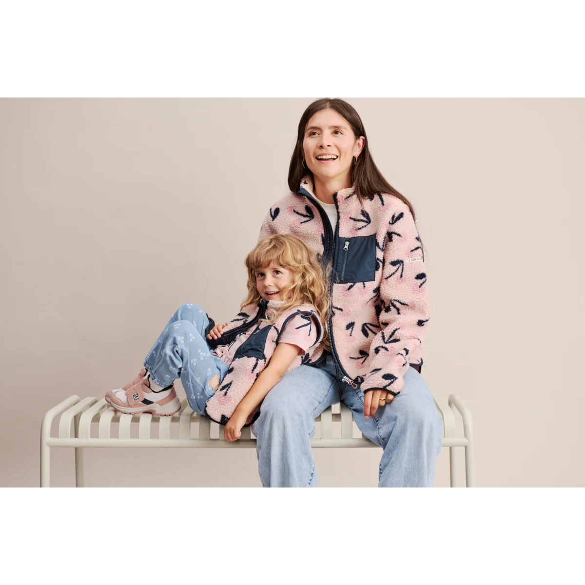 Nelson Pile Jacket For Adults - Mega Cherry heart / Rosey - Image 5