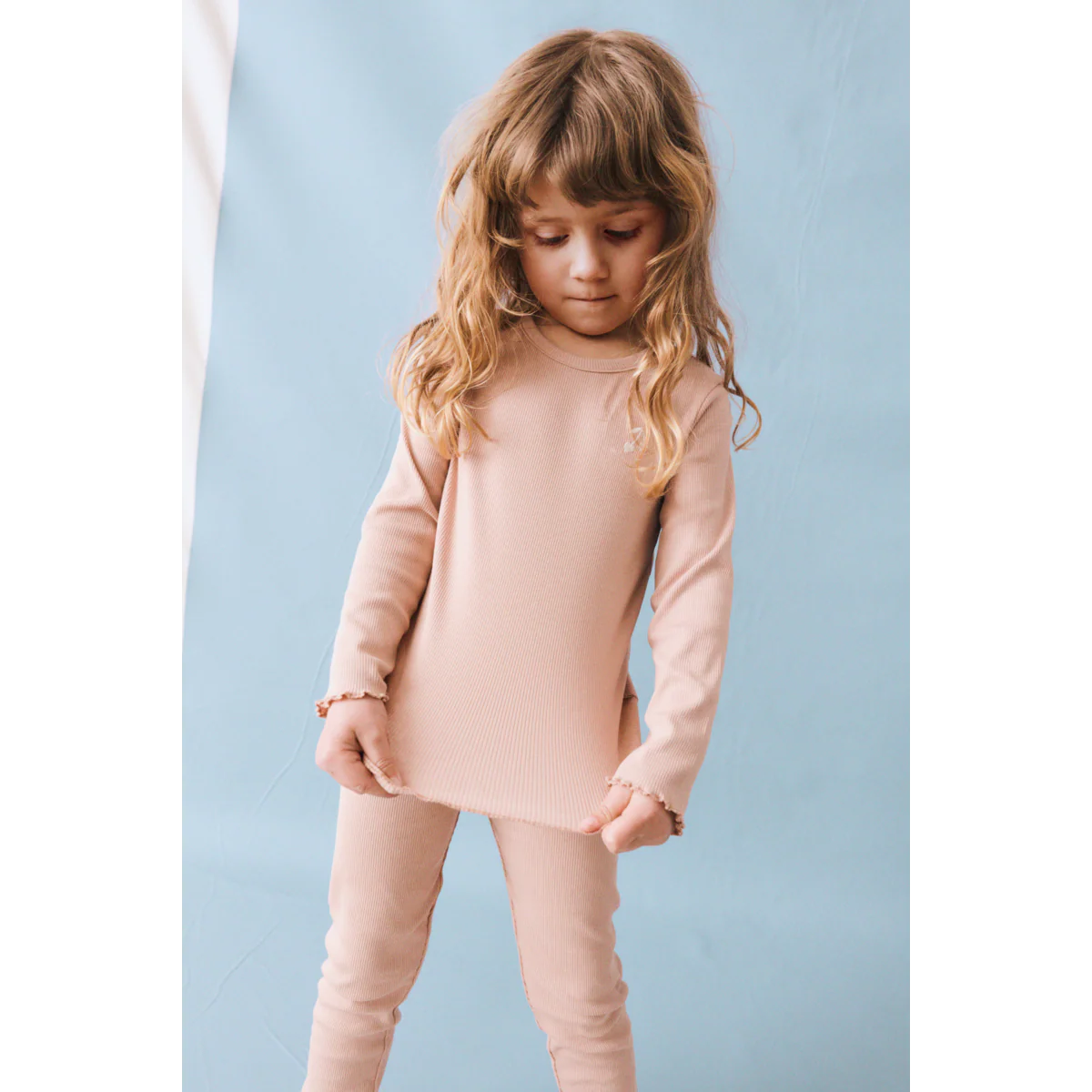 Nieve Long-sleeve Rib T-shirt - Pale tuscany - Image 5