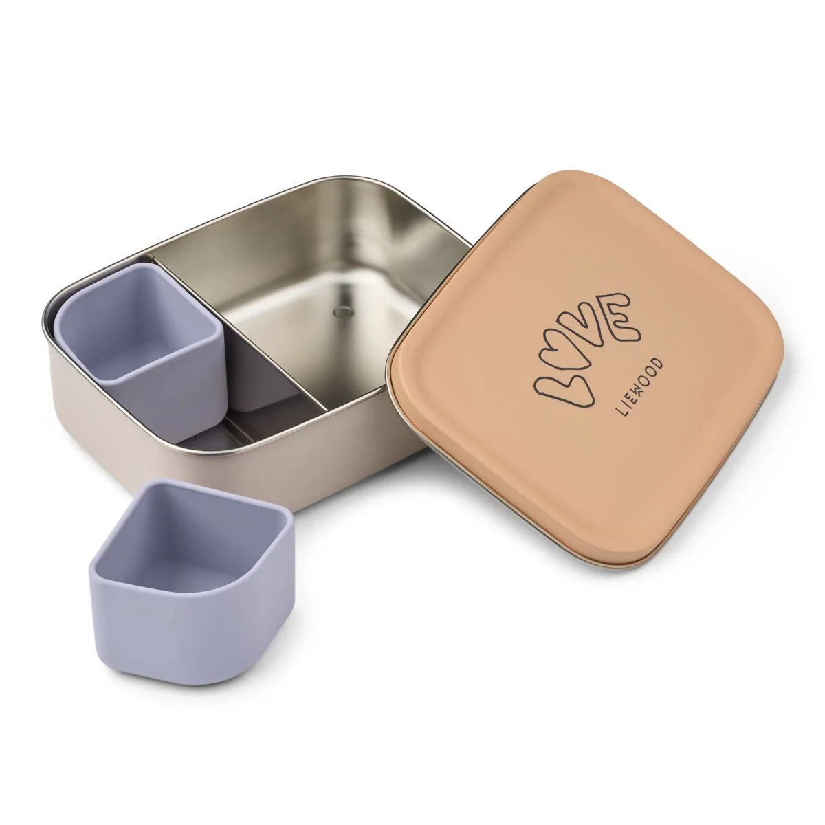 Nina Stainless Steel Lunchbox - Love / Pale tuscany - Image 2