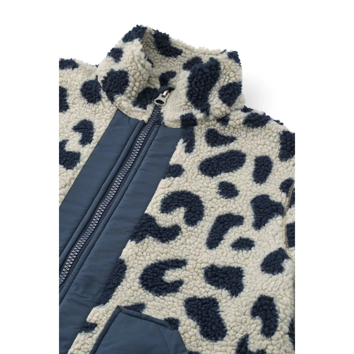 NIVA Adult Pile Jacket - Mega Leo mist / Classic Navy - Image 3