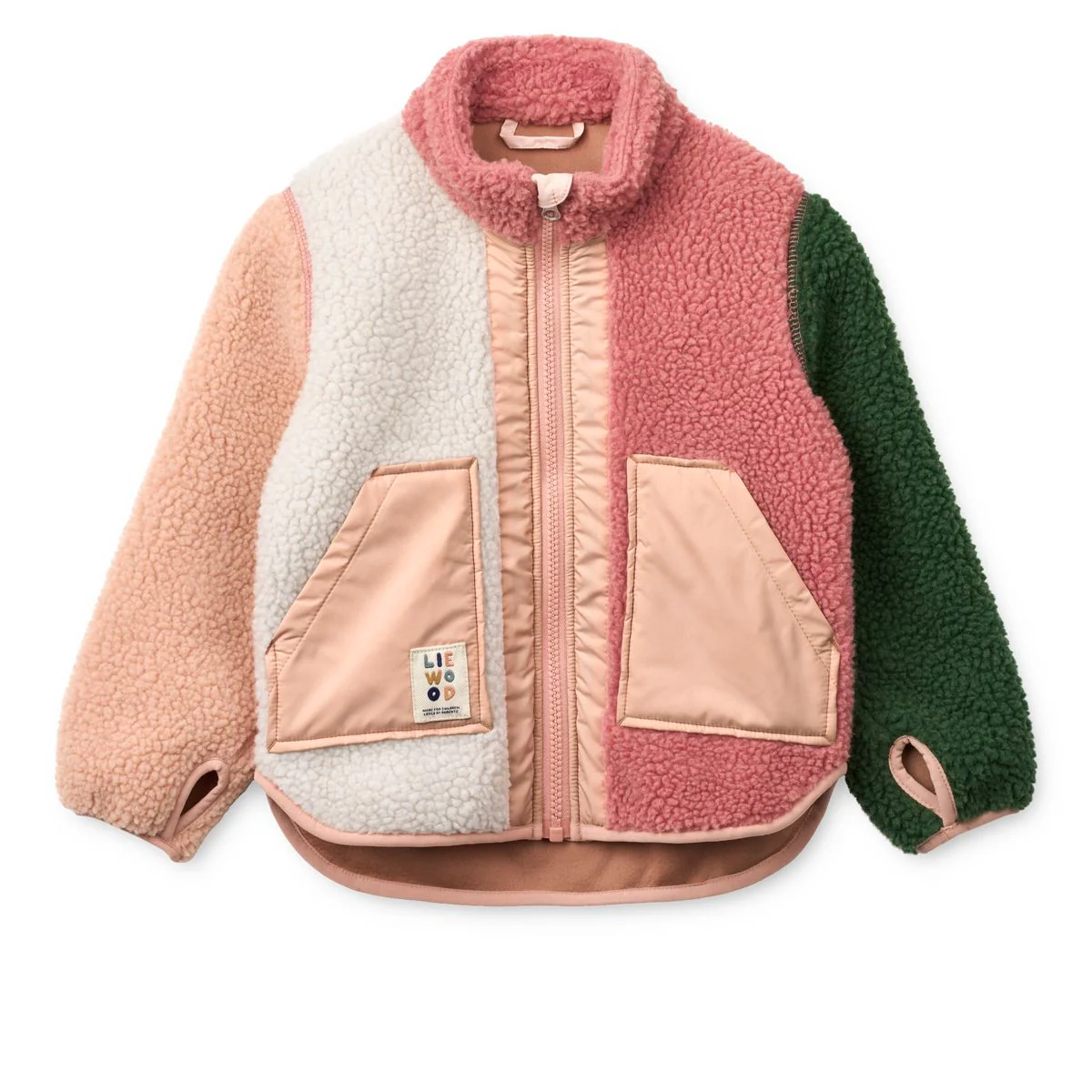 Noam Pile Jacket - Dusty rose multi mix