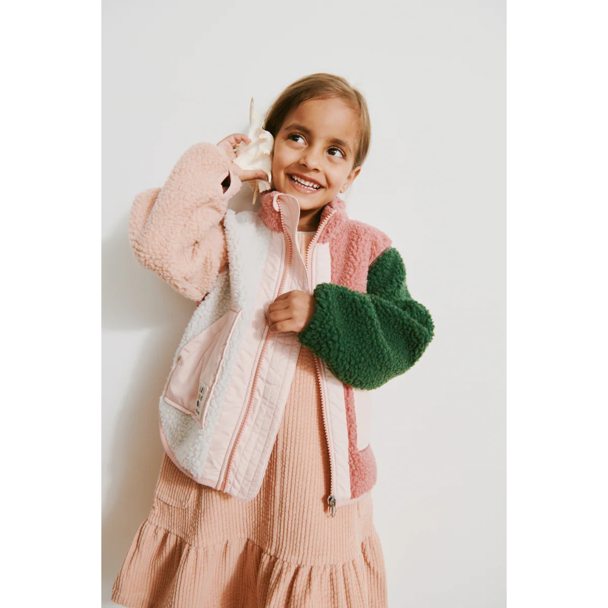 Noam Pile Jacket - Dusty rose multi mix - Image 5