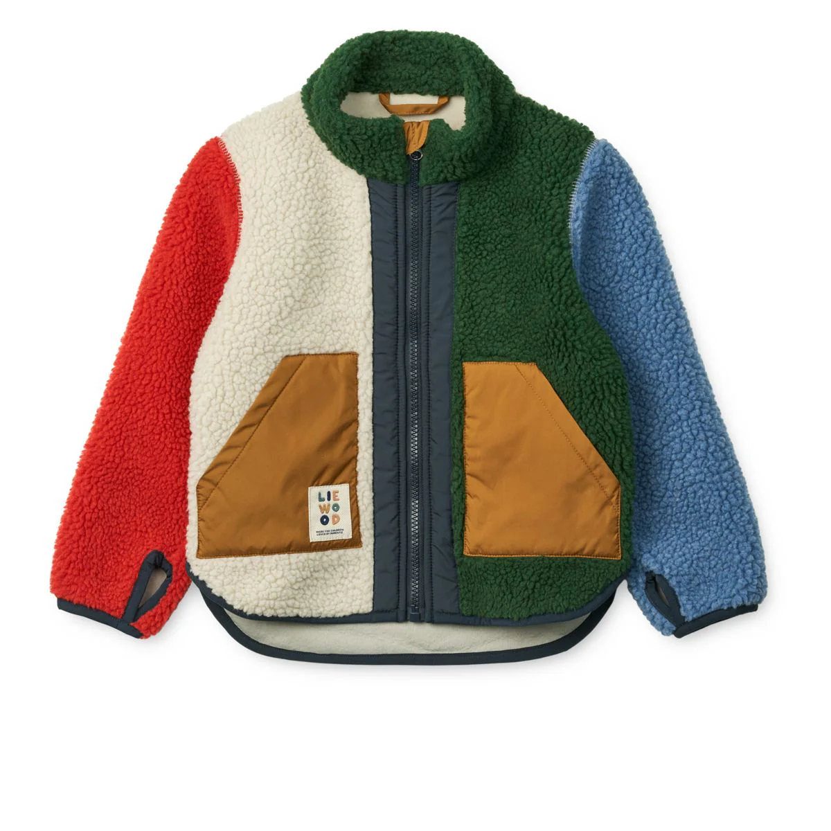 Noam Pile Jacket - Garden green multi mix
