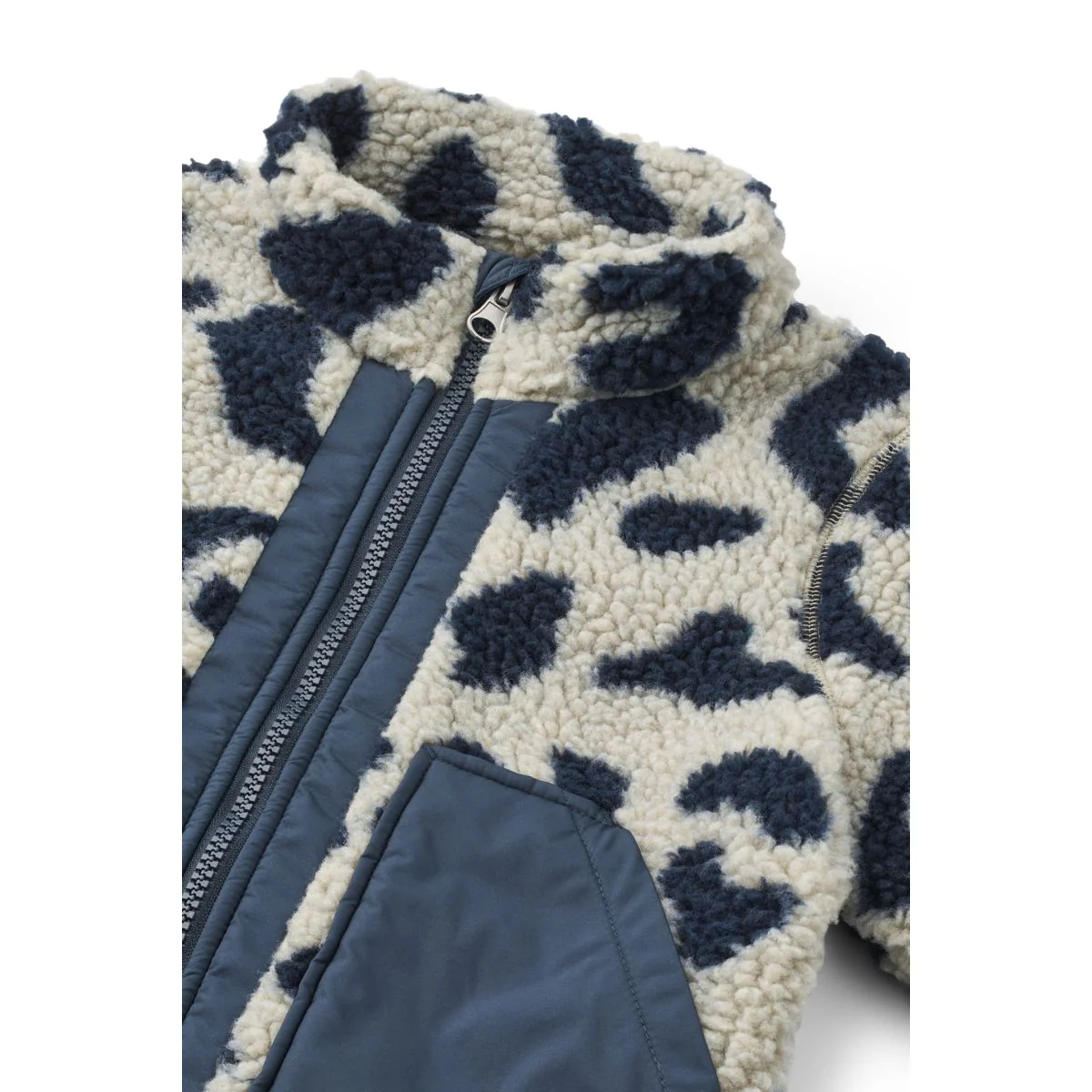 NOAM Pile Jacket - Mega Leo mist / Classic Navy - Image 3