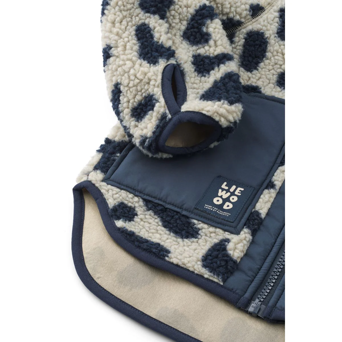 NOAM Pile Jacket - Mega Leo mist / Classic Navy - Image 4