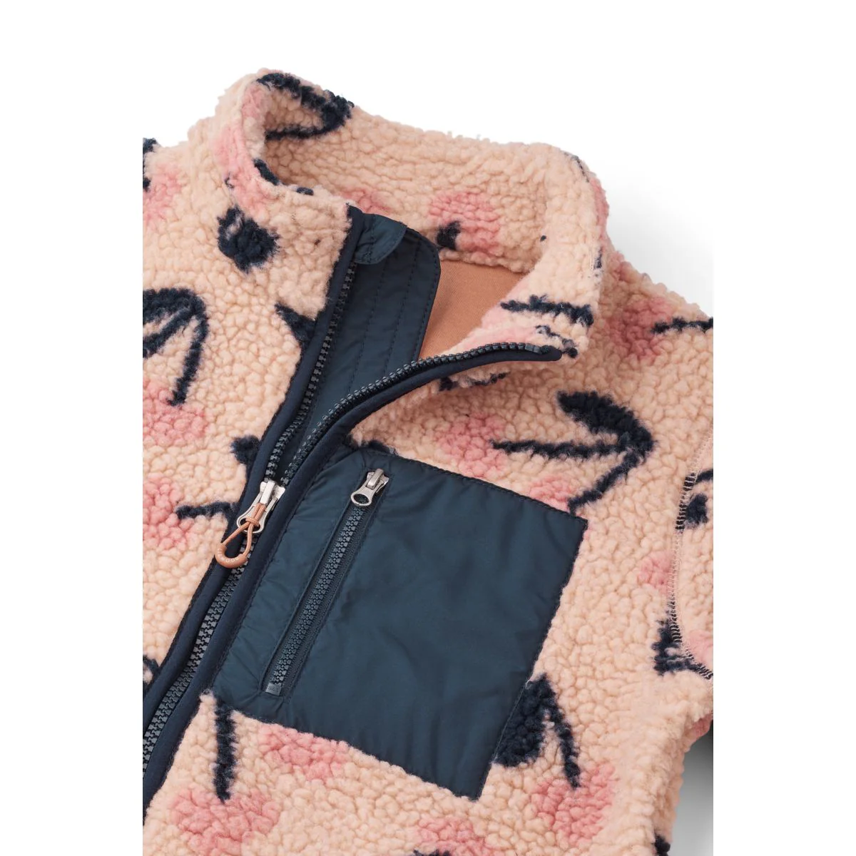 Nolan Pile Jacket - Mega Cherry heart / Rosey - Image 3